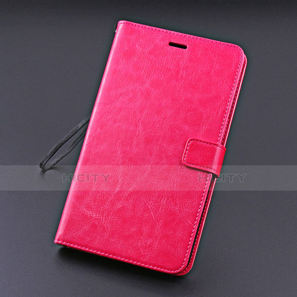 Coque Portefeuille Livre Cuir Etui Clapet L01 pour Huawei MediaPad X2 Rose Rouge Plus