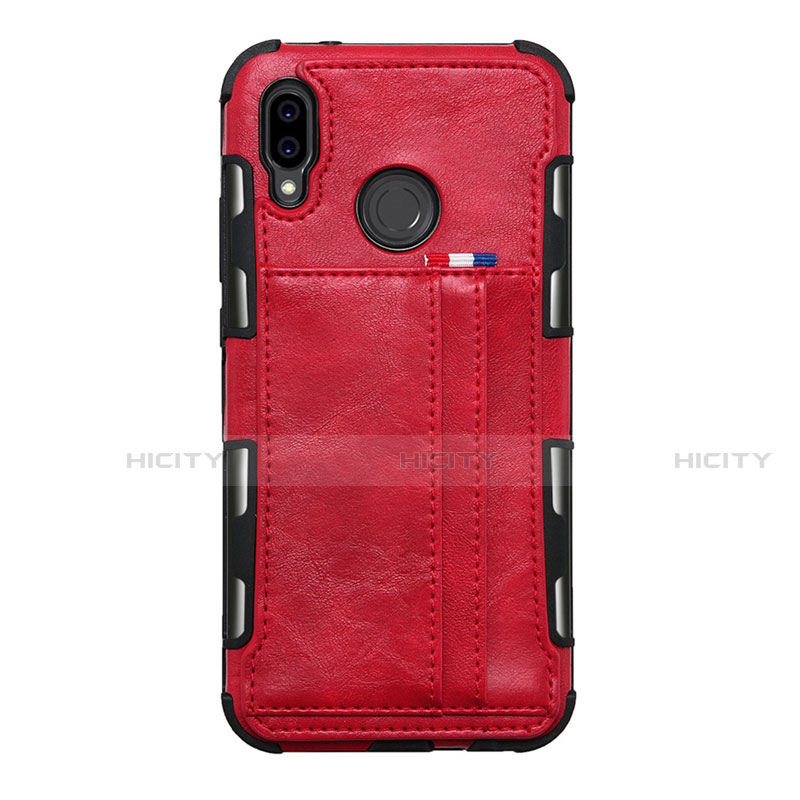 Coque Portefeuille Livre Cuir Etui Clapet L01 pour Huawei Nova 3e Rouge Plus