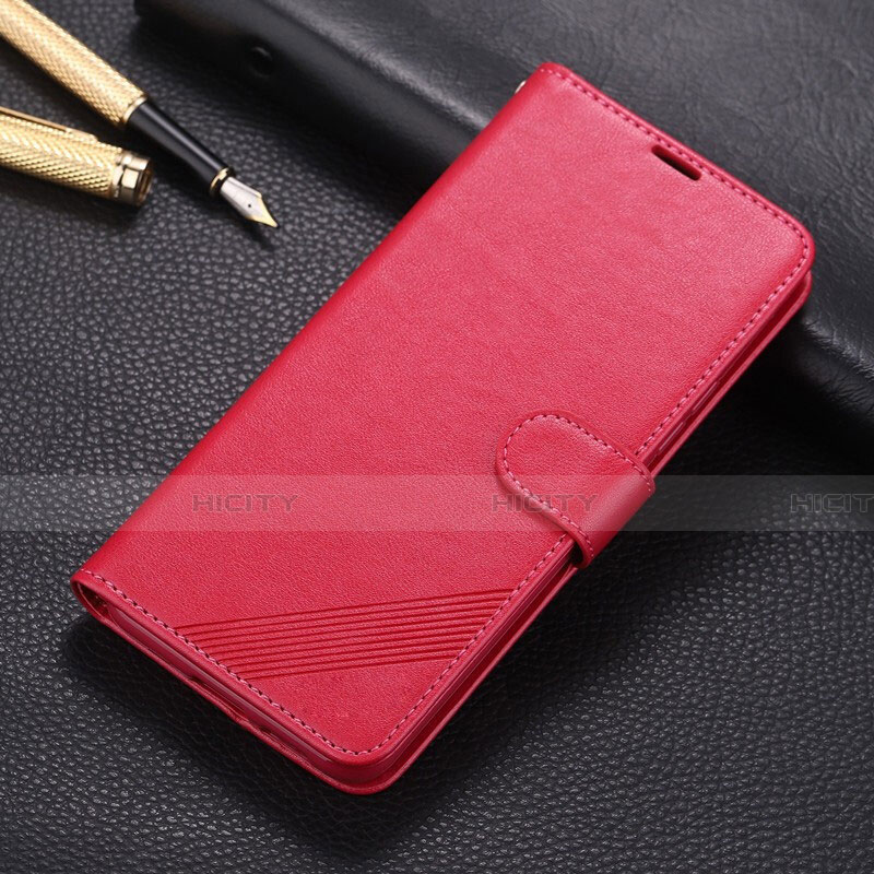 Coque Portefeuille Livre Cuir Etui Clapet L01 pour Huawei Nova 7i Rouge Plus