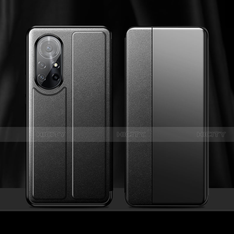 Coque Portefeuille Livre Cuir Etui Clapet L01 pour Huawei Nova 8 Pro 5G Noir Plus