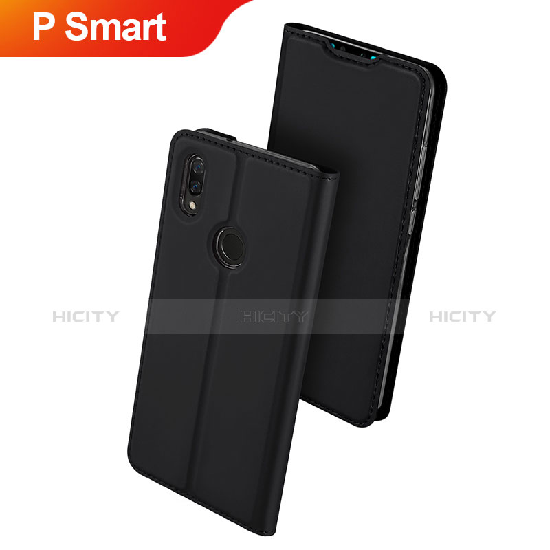 Coque Portefeuille Livre Cuir Etui Clapet L01 pour Huawei P Smart (2019) Noir Plus