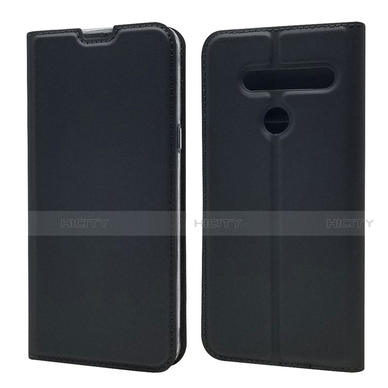 Coque Portefeuille Livre Cuir Etui Clapet L01 pour LG G8 ThinQ Noir Plus