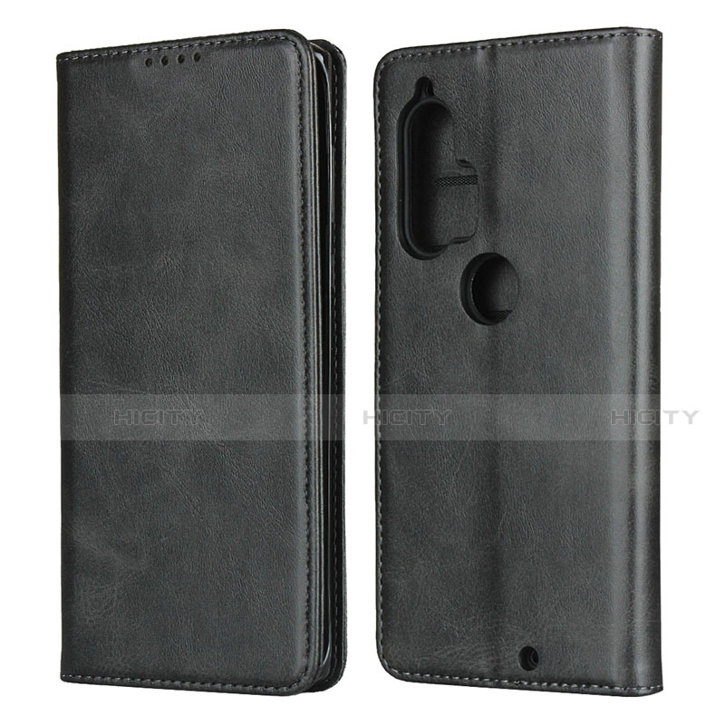 Coque Portefeuille Livre Cuir Etui Clapet L01 pour Motorola Moto Edge Plus Noir Plus