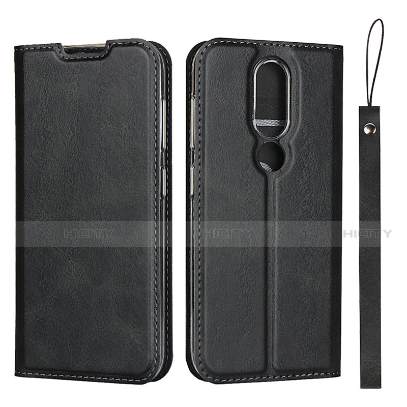 Coque Portefeuille Livre Cuir Etui Clapet L01 pour Nokia 4.2 Noir Plus