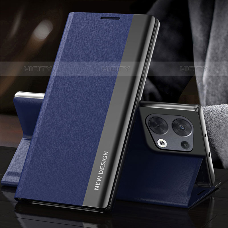 Coque Portefeuille Livre Cuir Etui Clapet L01 pour Oppo Reno8 Pro+ Plus 5G Bleu Plus