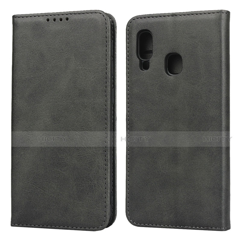 Coque Portefeuille Livre Cuir Etui Clapet L01 pour Samsung Galaxy A20e Noir Plus