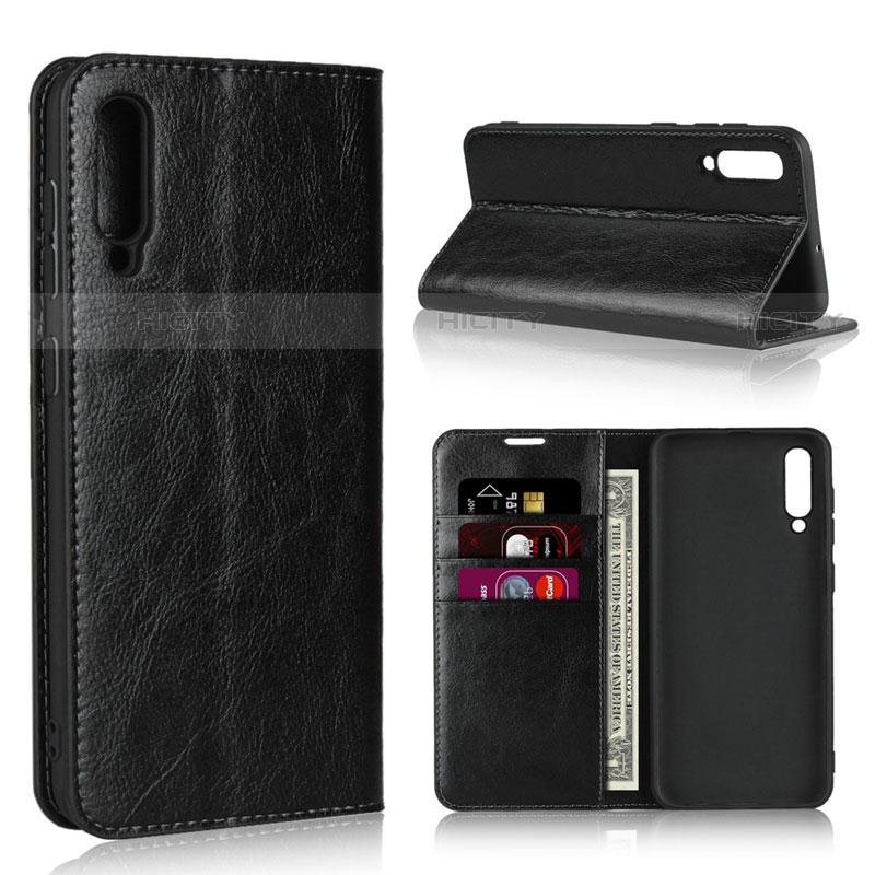 Coque Portefeuille Livre Cuir Etui Clapet L01 pour Samsung Galaxy A30S Noir Plus
