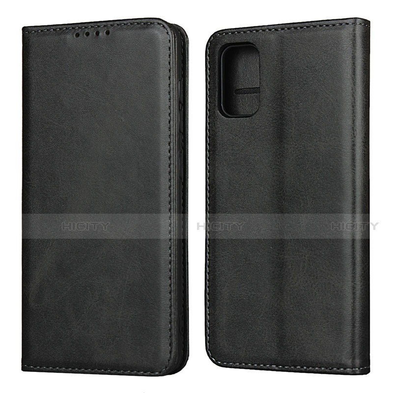 Coque Portefeuille Livre Cuir Etui Clapet L01 pour Samsung Galaxy A41 Noir Plus