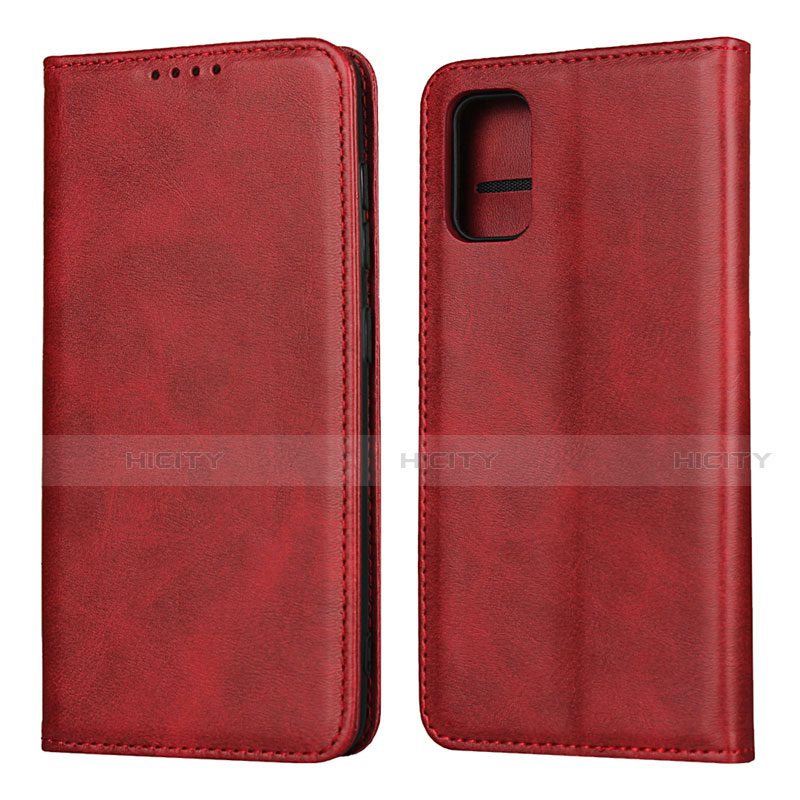 Coque Portefeuille Livre Cuir Etui Clapet L01 pour Samsung Galaxy A41 Rouge Plus