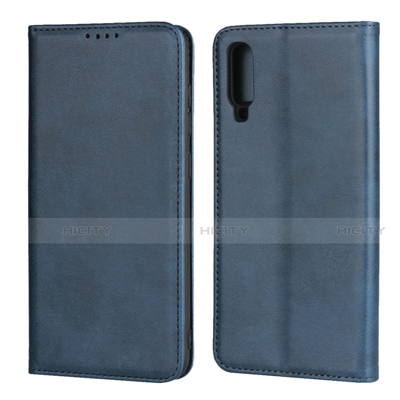 Coque Portefeuille Livre Cuir Etui Clapet L01 pour Samsung Galaxy A70 Bleu Plus