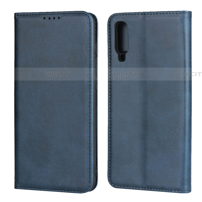 Coque Portefeuille Livre Cuir Etui Clapet L01 pour Samsung Galaxy A70S Bleu Plus