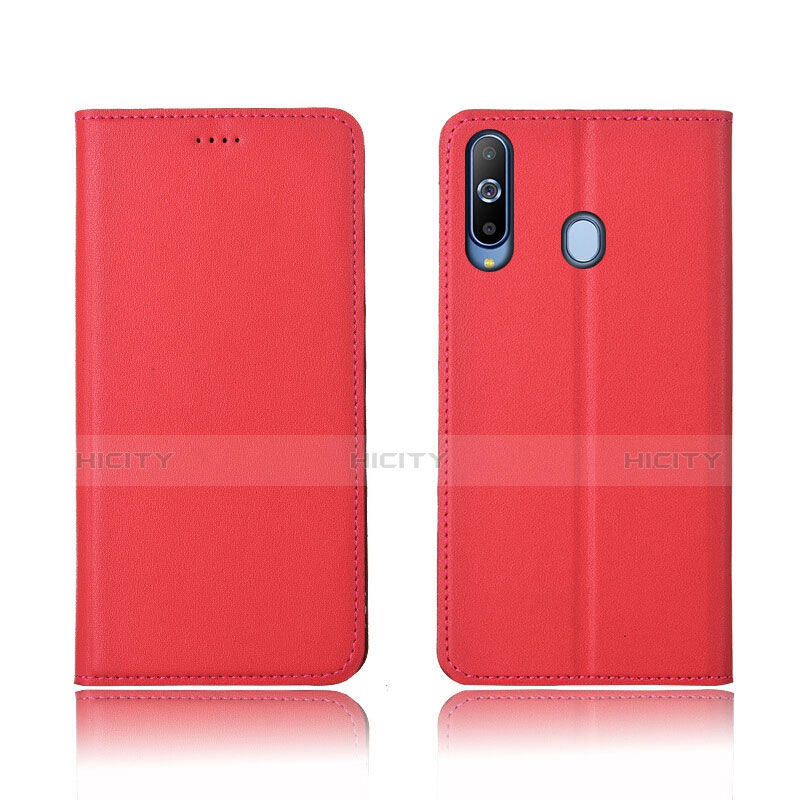Coque Portefeuille Livre Cuir Etui Clapet L01 pour Samsung Galaxy A8s SM-G8870 Rouge Plus