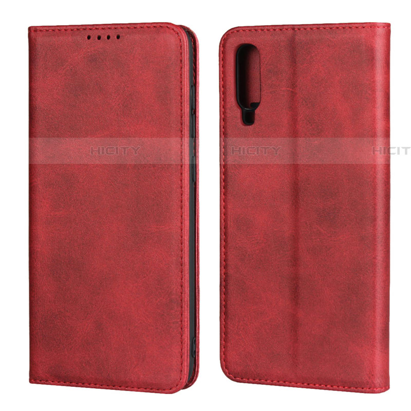 Coque Portefeuille Livre Cuir Etui Clapet L01 pour Samsung Galaxy A90 5G Rouge Plus
