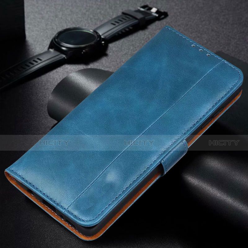 Coque Portefeuille Livre Cuir Etui Clapet L01 pour Samsung Galaxy M21 Bleu Plus