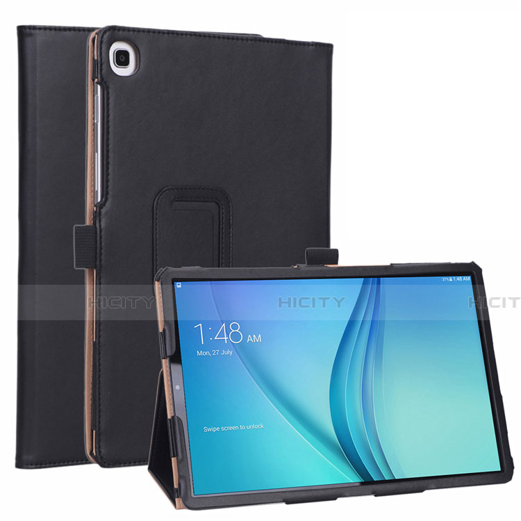 Coque Portefeuille Livre Cuir Etui Clapet L01 pour Samsung Galaxy Tab S5e 4G 10.5 SM-T725 Noir Plus