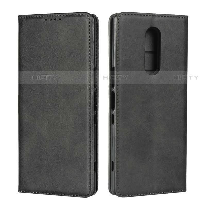 Coque Portefeuille Livre Cuir Etui Clapet L01 pour Sony Xperia 1 Noir Plus