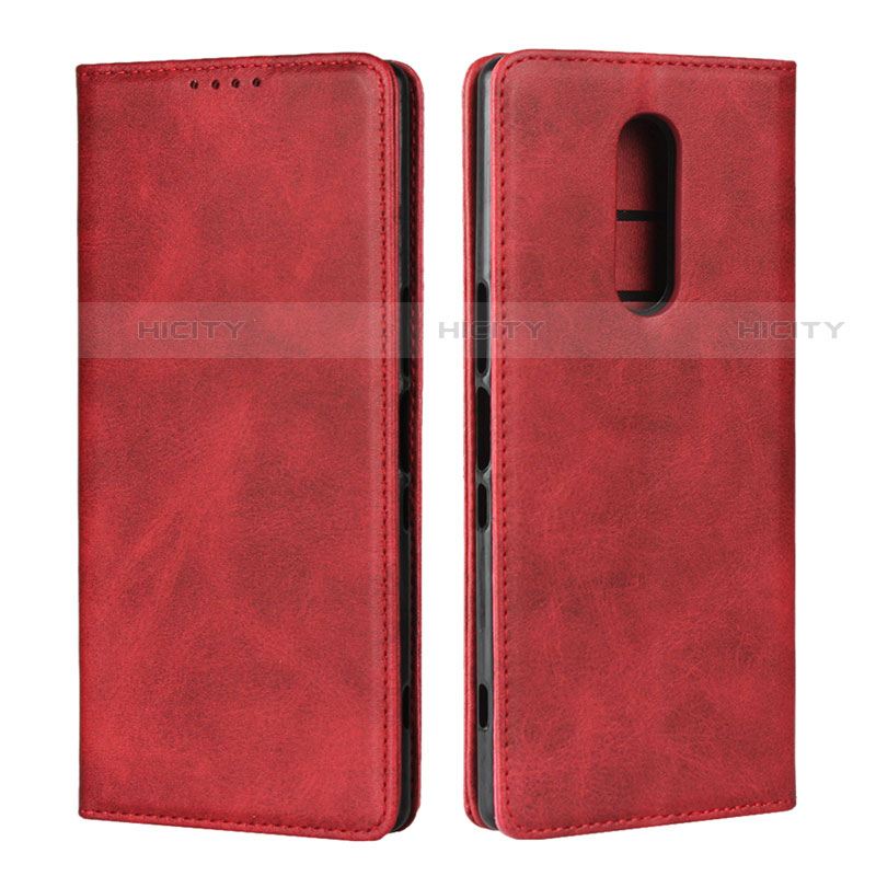 Coque Portefeuille Livre Cuir Etui Clapet L01 pour Sony Xperia XZ4 Rouge Plus