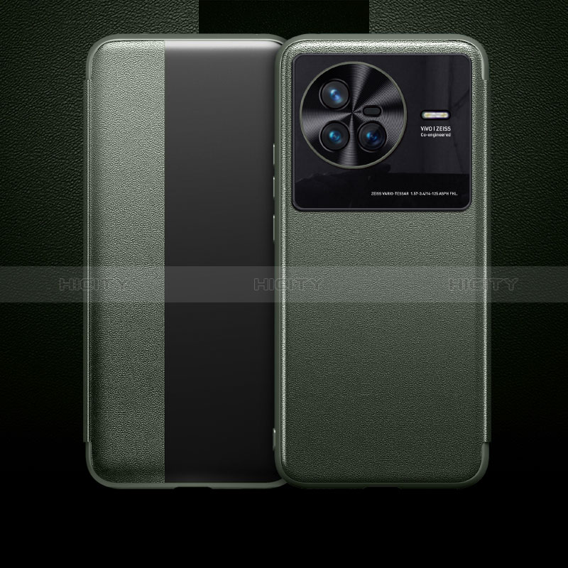 Coque Portefeuille Livre Cuir Etui Clapet L01 pour Vivo X80 5G Plus