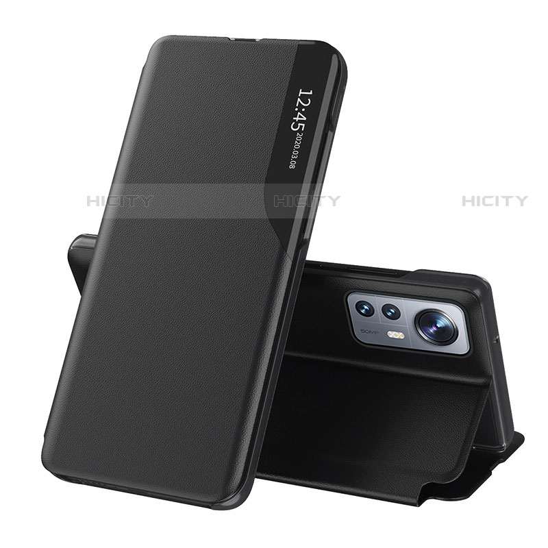 Coque Portefeuille Livre Cuir Etui Clapet L01 pour Xiaomi Mi 12 Pro 5G Noir Plus