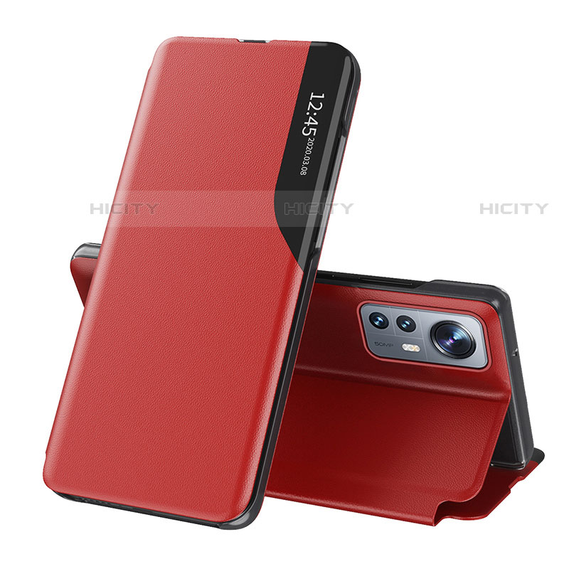 Coque Portefeuille Livre Cuir Etui Clapet L01 pour Xiaomi Mi 12 Pro 5G Rouge Plus