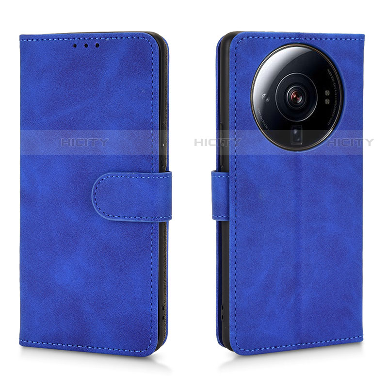 Coque Portefeuille Livre Cuir Etui Clapet L01 pour Xiaomi Mi 12 Ultra 5G Bleu Plus