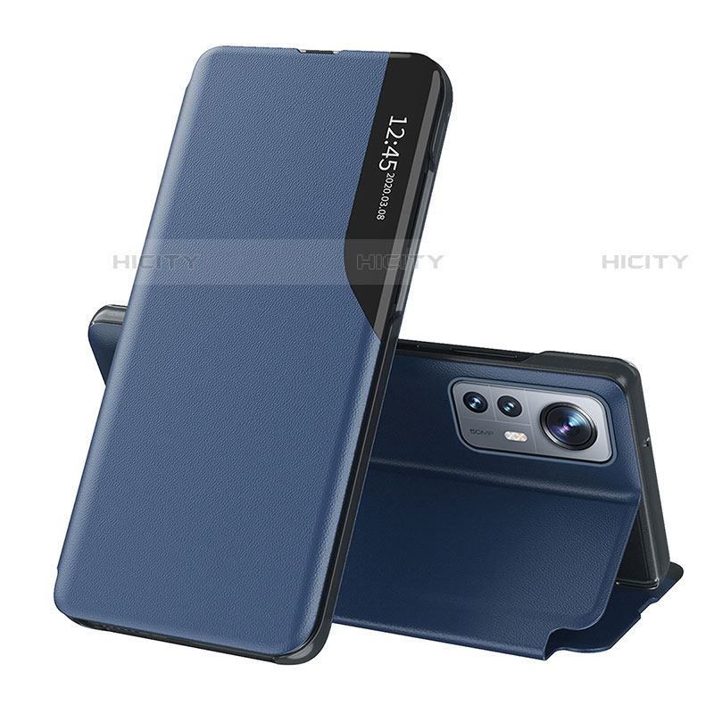 Coque Portefeuille Livre Cuir Etui Clapet L01 pour Xiaomi Mi 12S 5G Bleu Plus