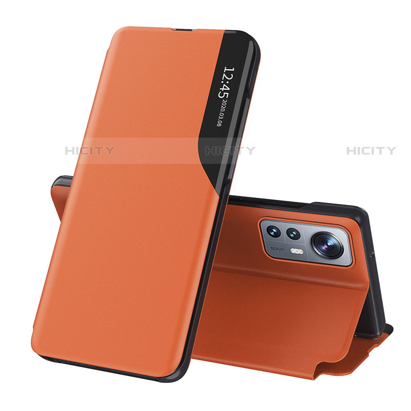 Coque Portefeuille Livre Cuir Etui Clapet L01 pour Xiaomi Mi 12X 5G Orange Plus