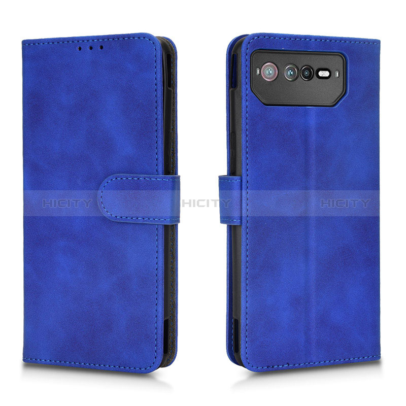 Coque Portefeuille Livre Cuir Etui Clapet L01Z pour Asus ROG Phone 6 Pro Bleu Plus