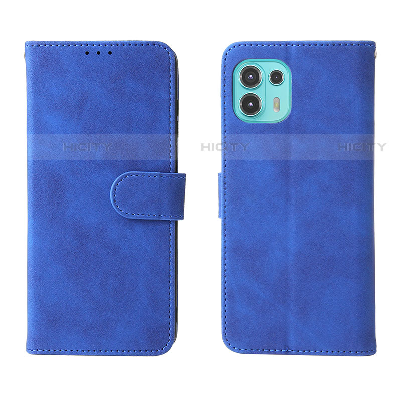 Coque Portefeuille Livre Cuir Etui Clapet L01Z pour Motorola Moto Edge 20 Lite 5G Bleu Plus