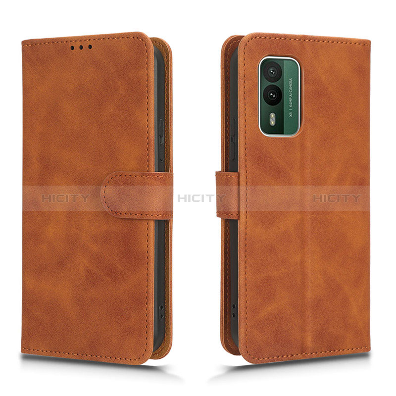 Coque Portefeuille Livre Cuir Etui Clapet L01Z pour Nokia XR21 Marron Plus