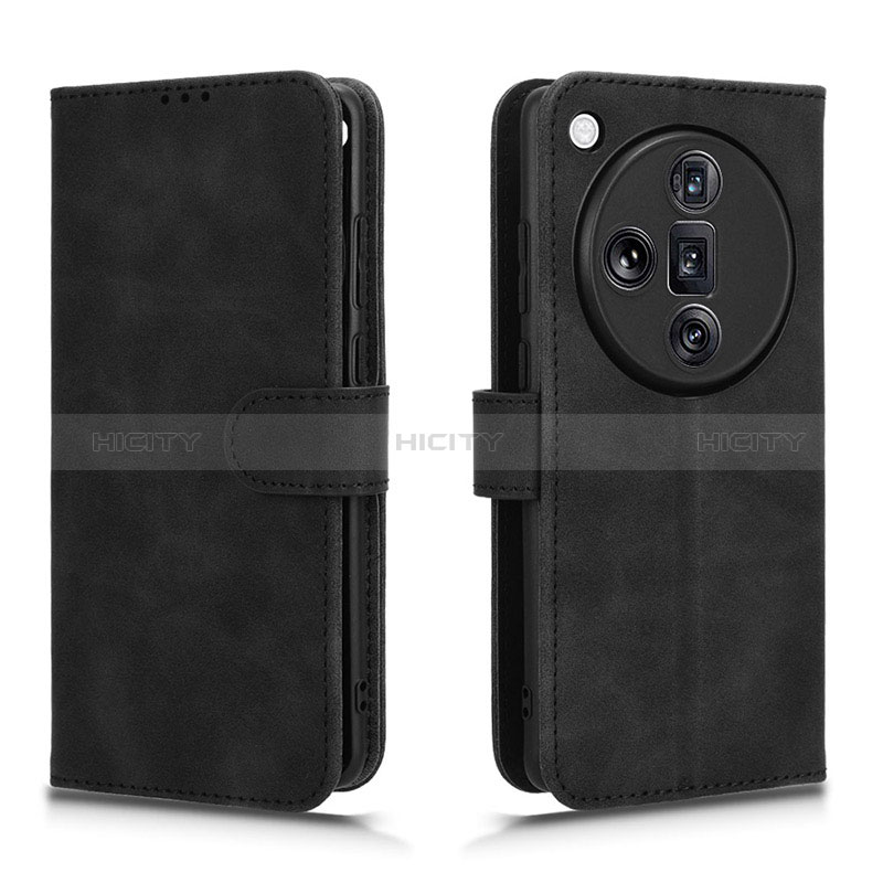 Coque Portefeuille Livre Cuir Etui Clapet L01Z pour Oppo Find X7 Ultra 5G Noir Plus