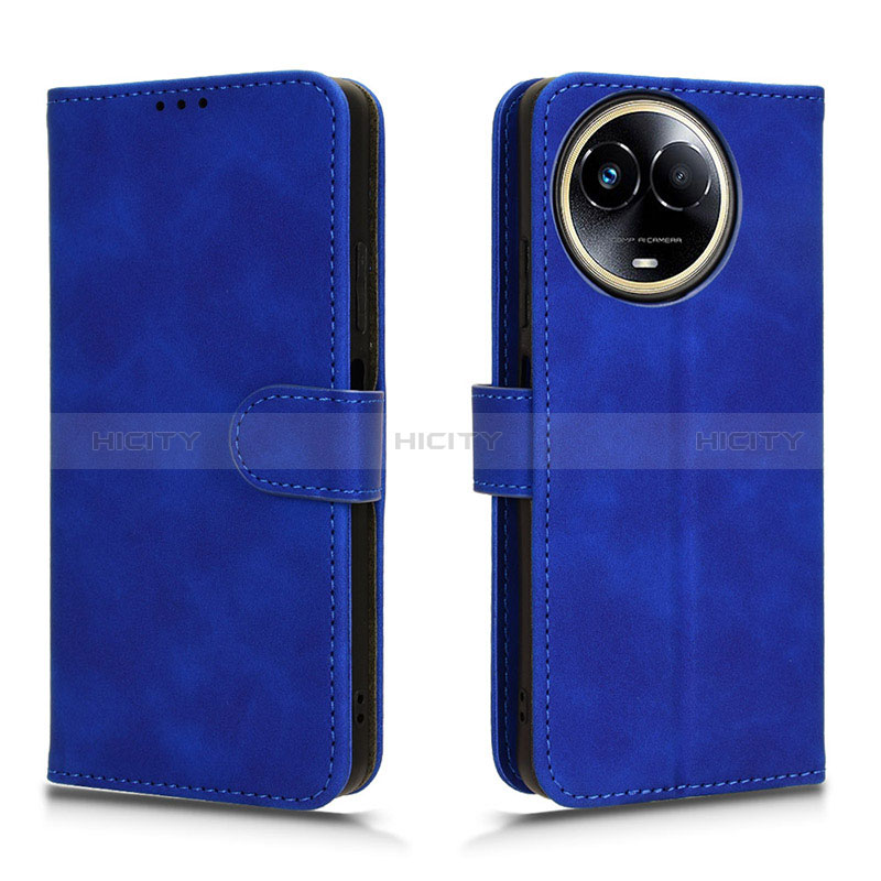 Coque Portefeuille Livre Cuir Etui Clapet L01Z pour Realme 11 5G Bleu Plus