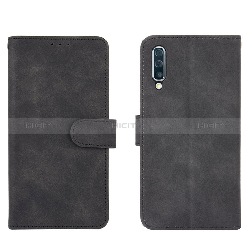 Coque Portefeuille Livre Cuir Etui Clapet L01Z pour Samsung Galaxy A50S Noir Plus