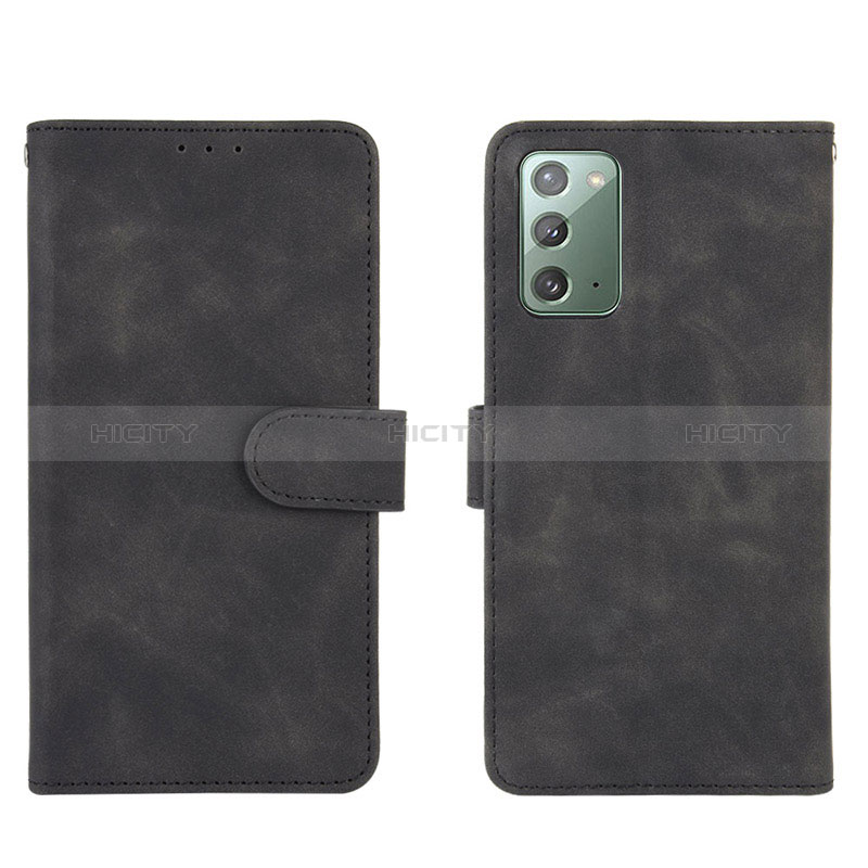 Coque Portefeuille Livre Cuir Etui Clapet L01Z pour Samsung Galaxy Note 20 5G Noir Plus