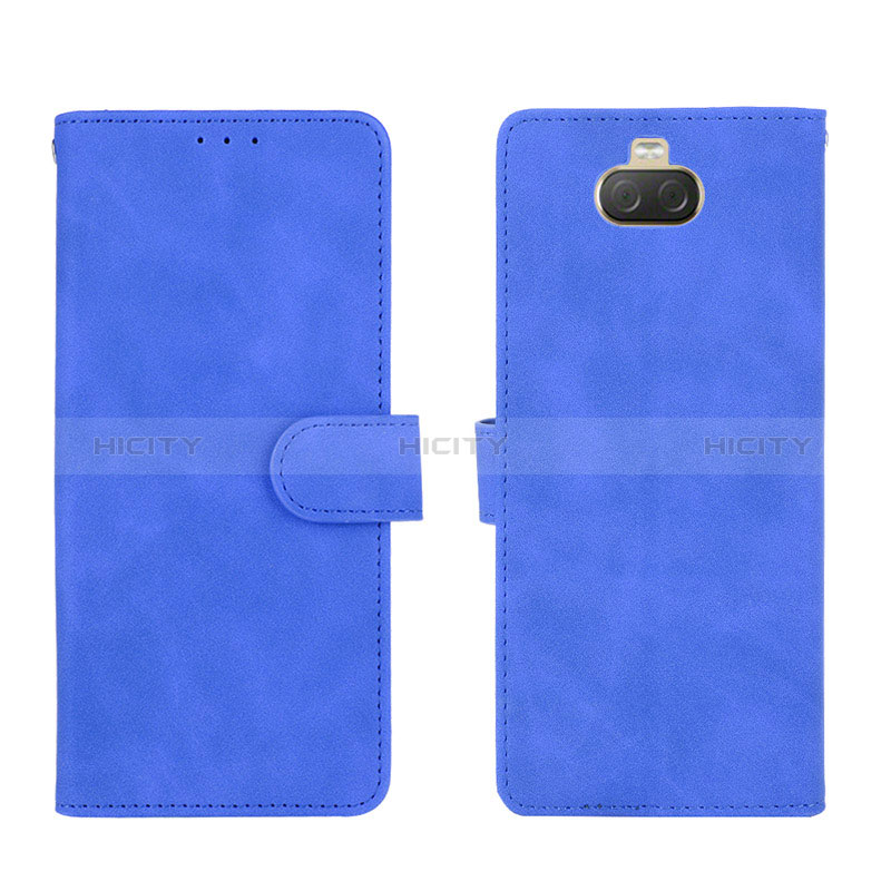Coque Portefeuille Livre Cuir Etui Clapet L01Z pour Sony Xperia 10 Bleu Plus
