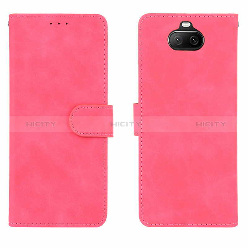 Coque Portefeuille Livre Cuir Etui Clapet L01Z pour Sony Xperia 8 Lite Rose Rouge Plus