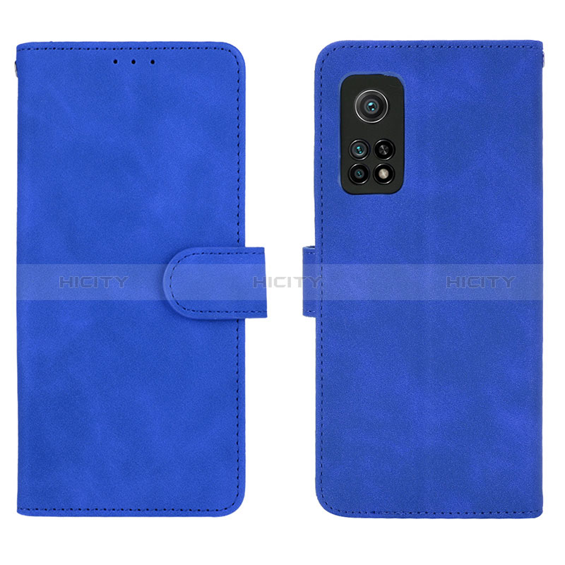 Coque Portefeuille Livre Cuir Etui Clapet L01Z pour Xiaomi Mi 10T Pro 5G Bleu Plus