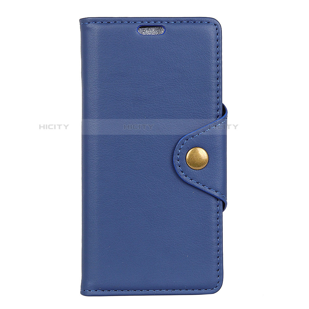 Coque Portefeuille Livre Cuir Etui Clapet L02 pour Asus Zenfone 5 ZE620KL Bleu Plus