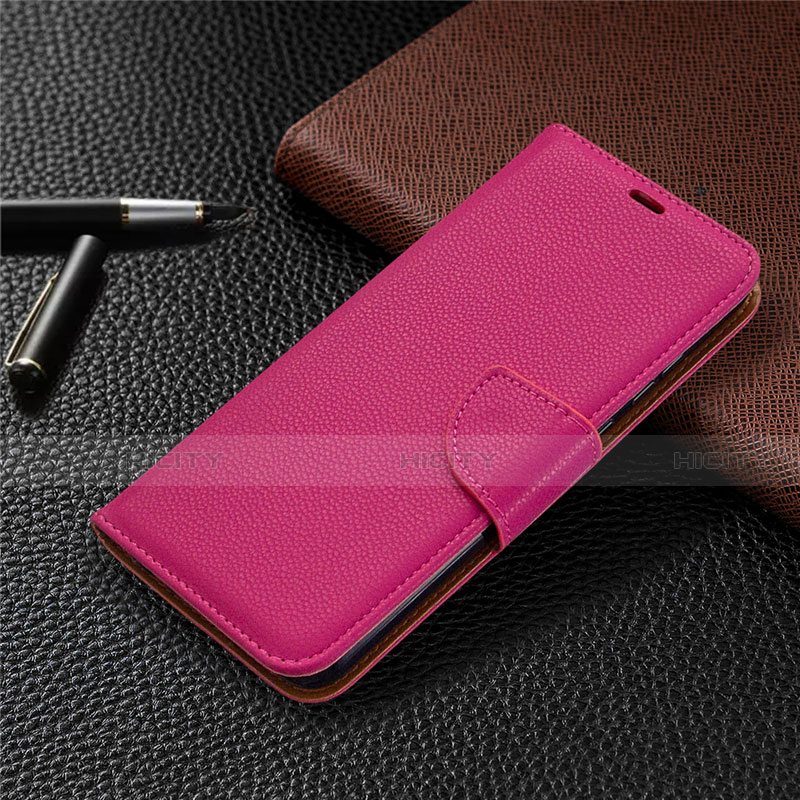 Coque Portefeuille Livre Cuir Etui Clapet L02 pour Huawei Honor 9A Rose Rouge Plus
