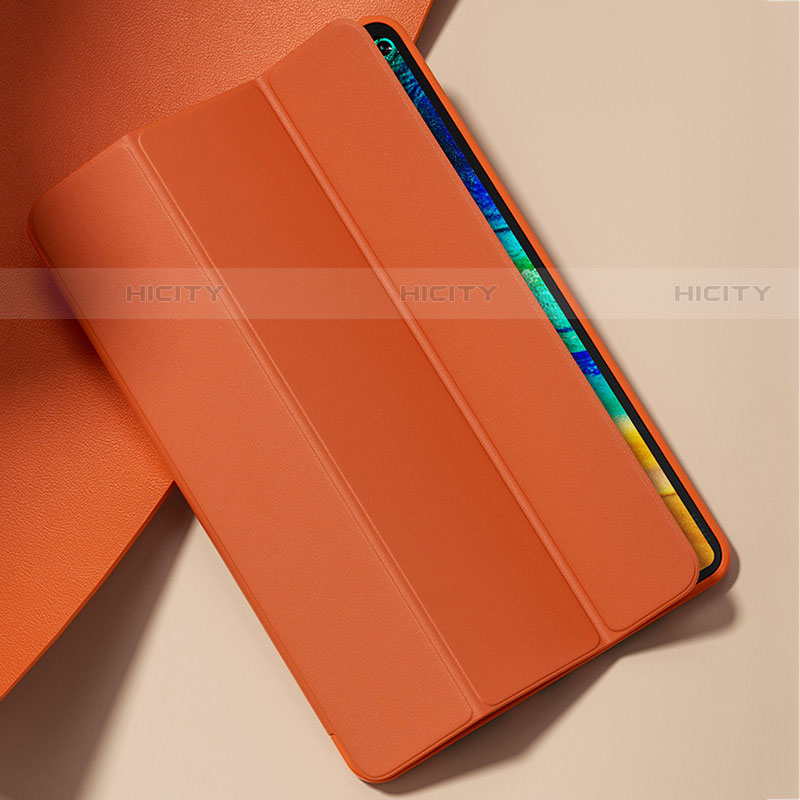 Coque Portefeuille Livre Cuir Etui Clapet L02 pour Huawei MatePad Pro 5G 10.8 Orange Plus