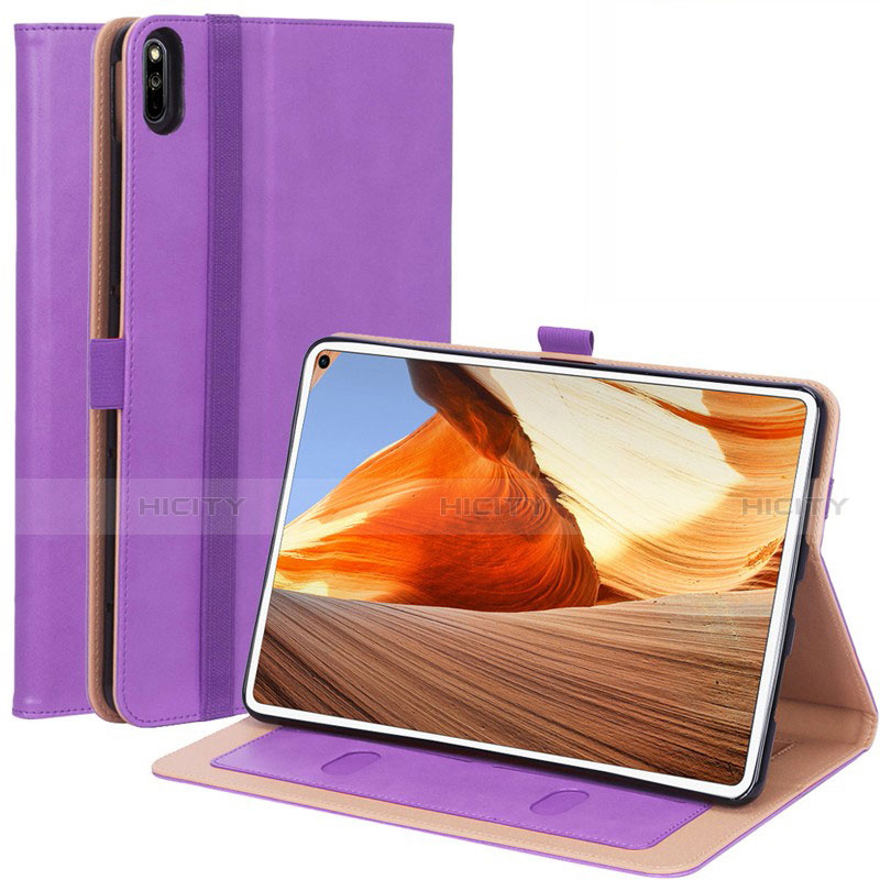 Coque Portefeuille Livre Cuir Etui Clapet L02 pour Huawei MatePad Pro Violet Plus