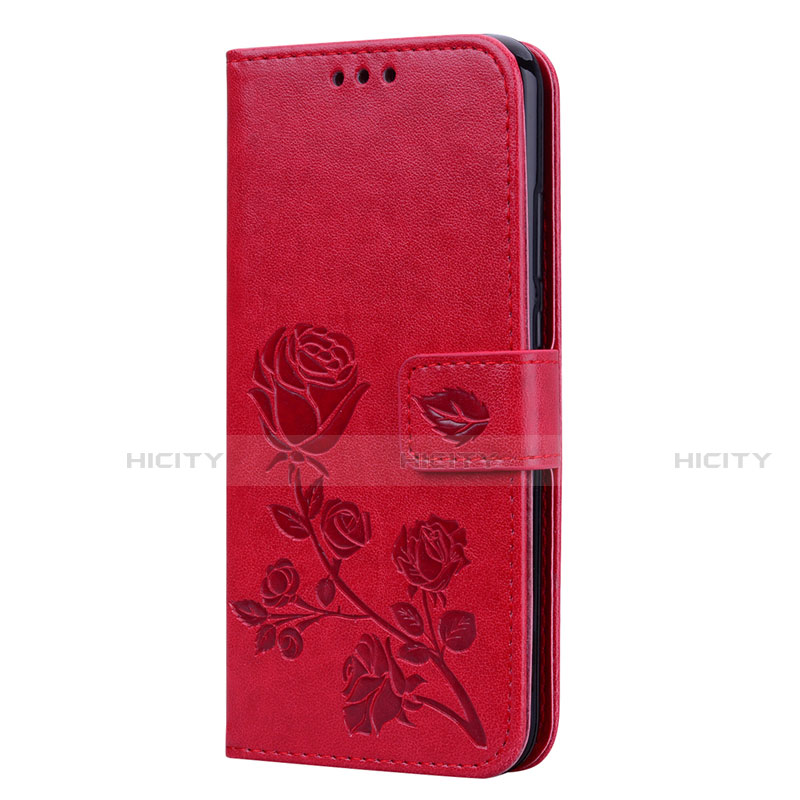 Coque Portefeuille Livre Cuir Etui Clapet L02 pour Huawei Nova 3e Rouge Plus