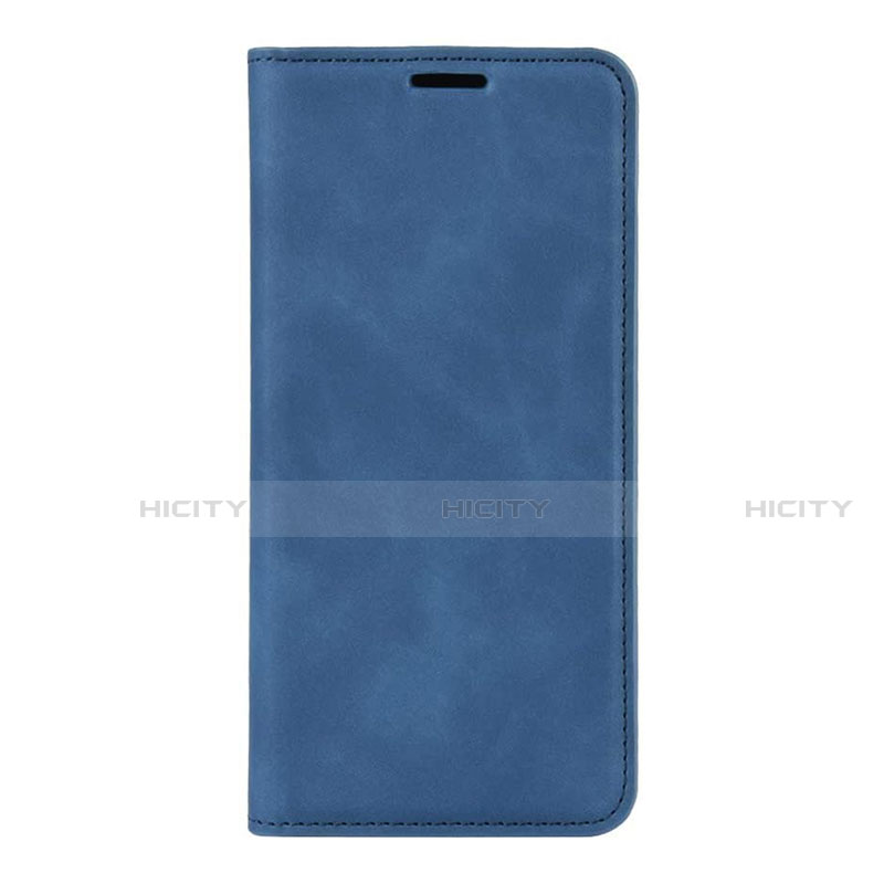 Coque Portefeuille Livre Cuir Etui Clapet L02 pour Huawei P40 Bleu Plus