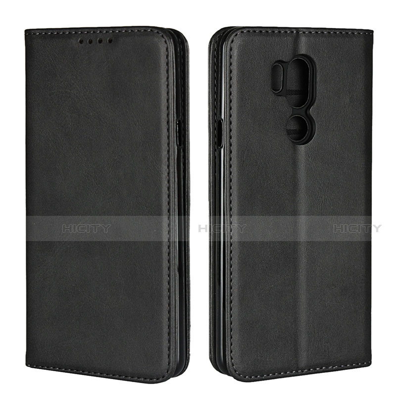 Coque Portefeuille Livre Cuir Etui Clapet L02 pour LG G7 Noir Plus