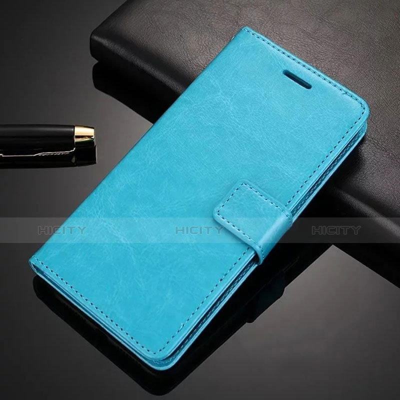 Coque Portefeuille Livre Cuir Etui Clapet L02 pour Nokia X6 Bleu Ciel Plus