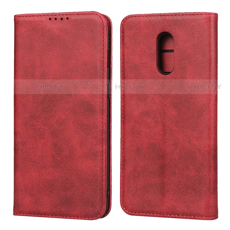 Coque Portefeuille Livre Cuir Etui Clapet L02 pour OnePlus 7 Rouge Plus