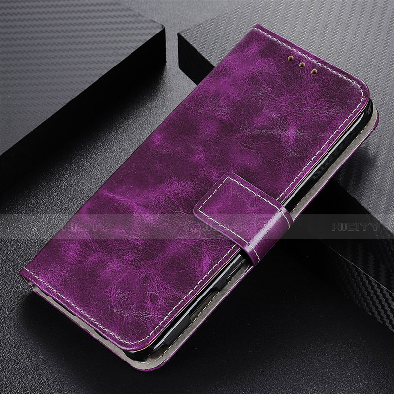 Coque Portefeuille Livre Cuir Etui Clapet L02 pour Realme 5 Pro Violet Plus