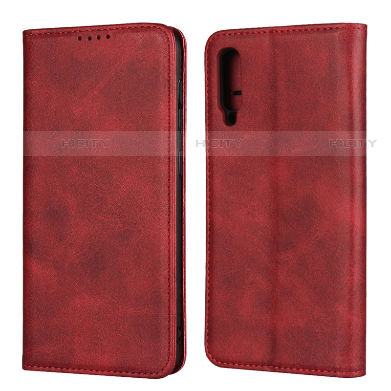 Coque Portefeuille Livre Cuir Etui Clapet L02 pour Samsung Galaxy A30S Rouge Plus