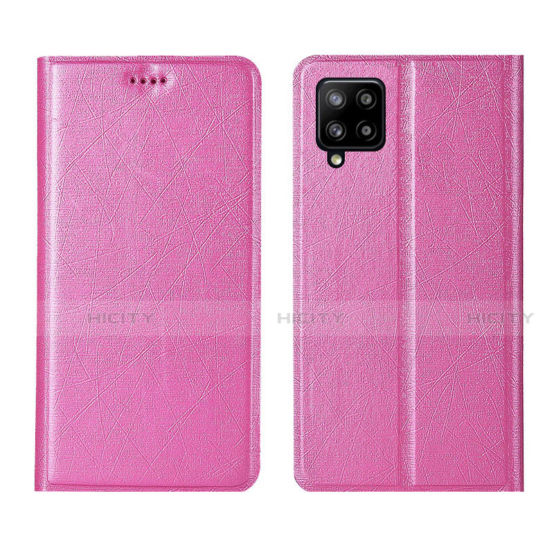 Coque Portefeuille Livre Cuir Etui Clapet L02 pour Samsung Galaxy A42 5G Rose Plus