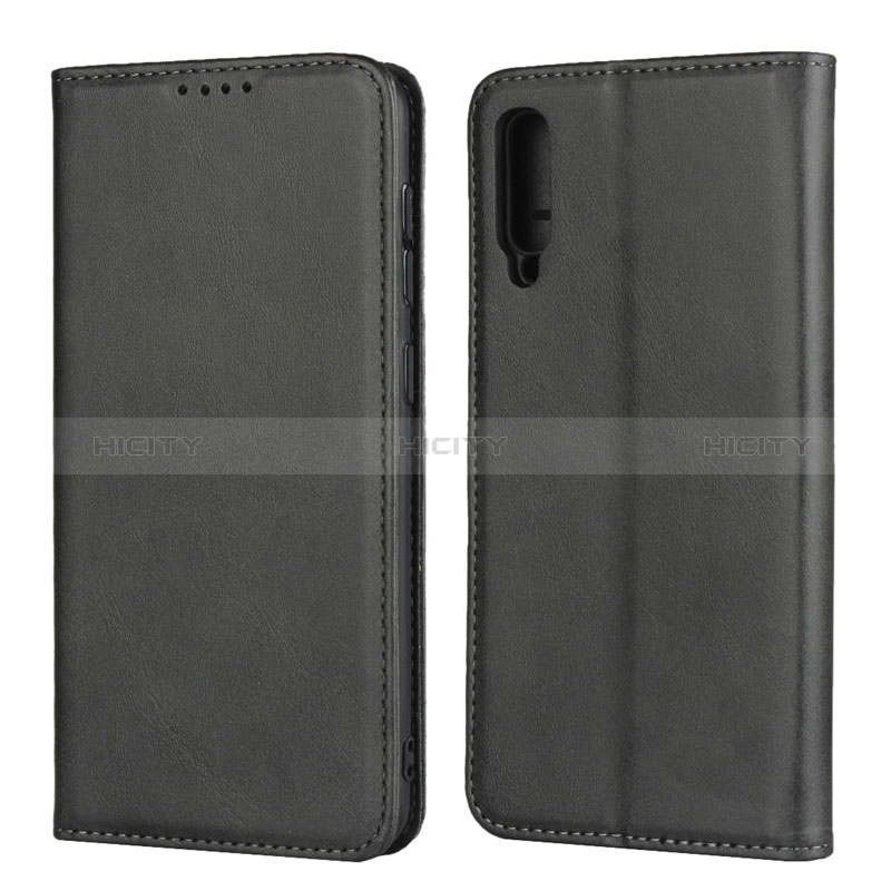 Coque Portefeuille Livre Cuir Etui Clapet L02 pour Samsung Galaxy A50S Noir Plus